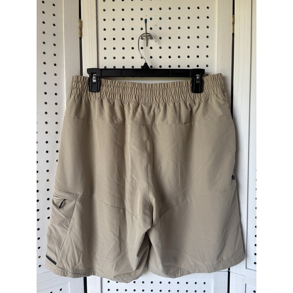 Apana Pull On Cargo Shorts Poly/Spandex Outdoor Active Hiking Beige Men's Lg - Picture 4 of 6